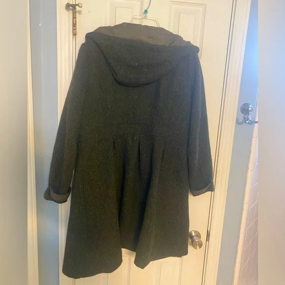 NWOT ModCloth Green Lined Peacoat - Picture 4 of 6
